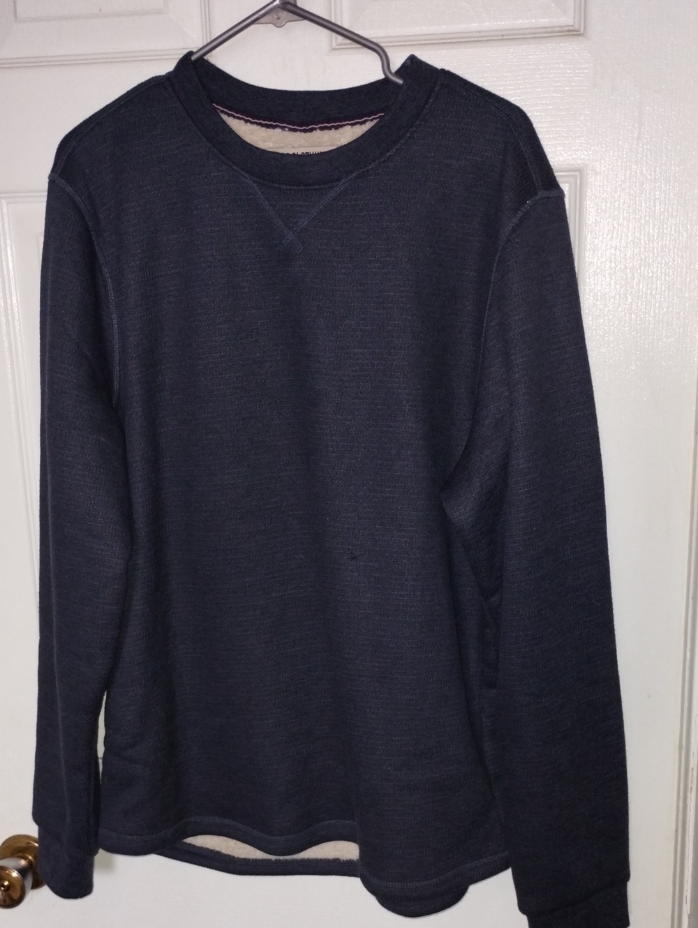 BC Clothing Co Men’s Sherpa Fleece Lined Crewneck Sweatshirt Navy Blue
Size L